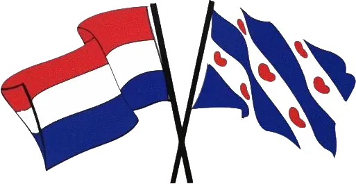 Nederlandse en Friese vlag